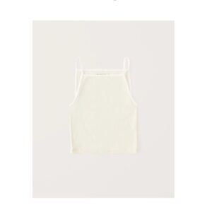 Abercrombie & Fitch Cream Ribbed Tank Top